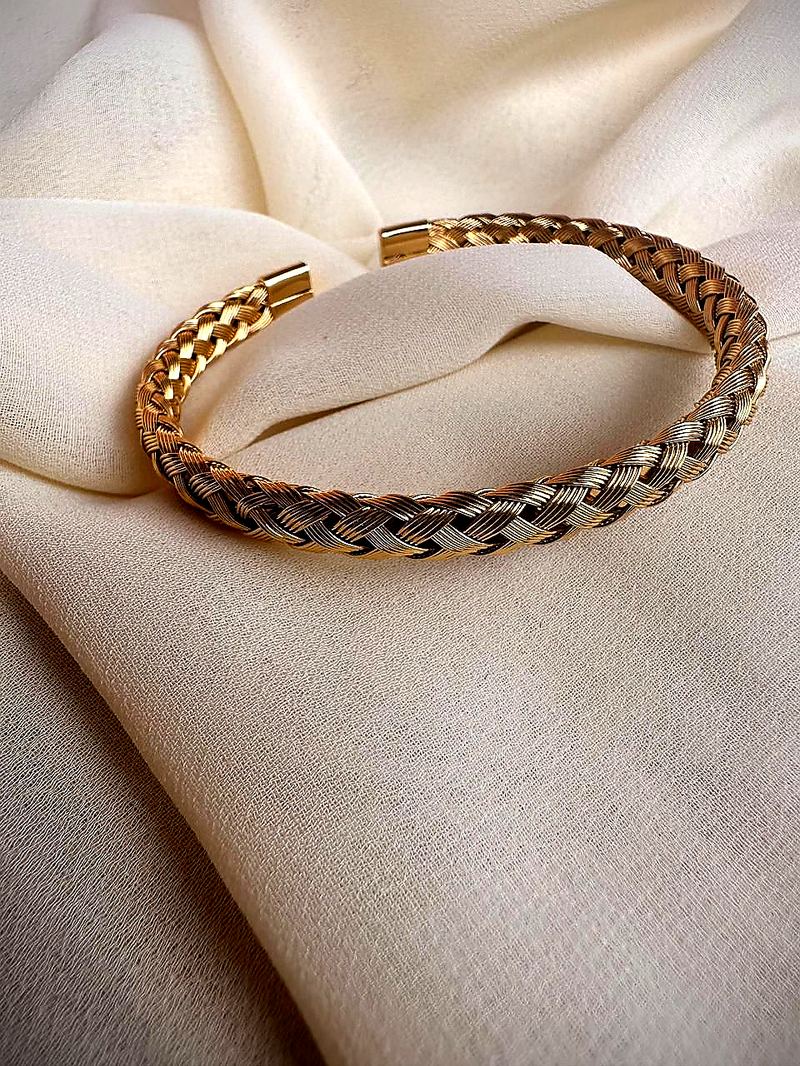 Golden Braid Cuff